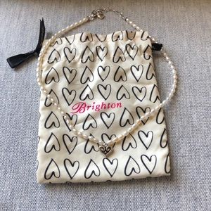 Brighton pearl necklace with heart charm